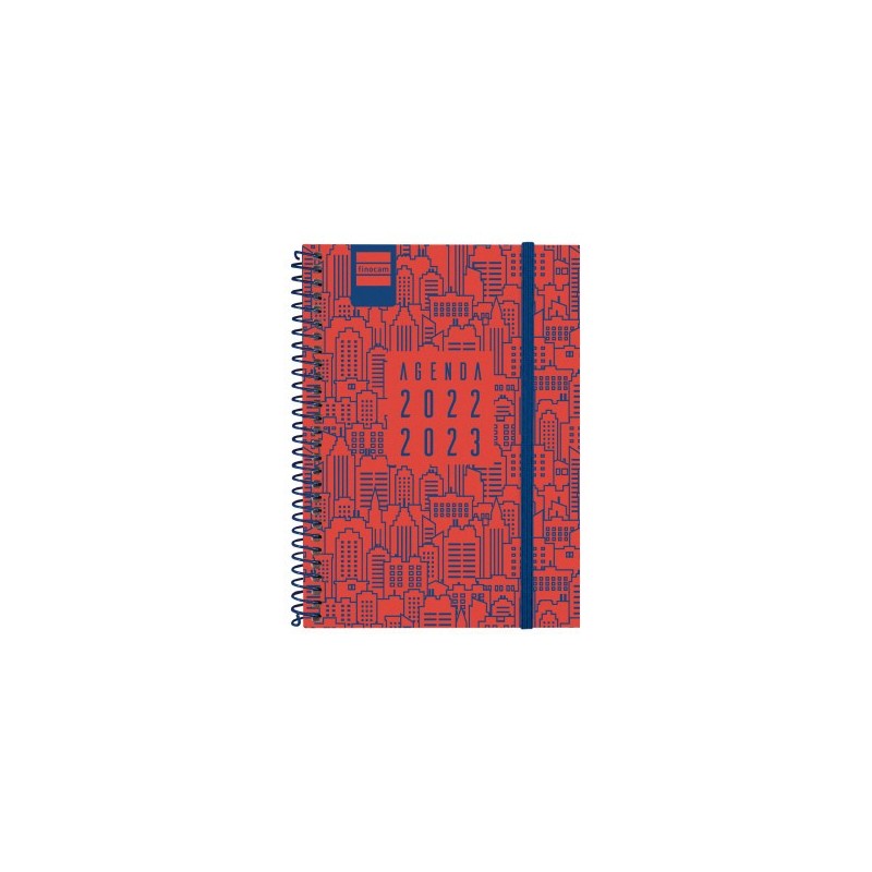 AGENDA ESCOLAR 2022-2023 SECUNDARIA 1/8 SEMANA VISTA HORIZONTAL CITY ROJO FINOCAM 634224523