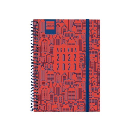 AGENDA ESCOLAR 2022-2023 SECUNDARIA 1/8 SEMANA VISTA HORIZONTAL CITY ROJO FINOCAM 634224523