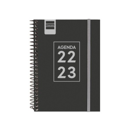 AGENDA ESCOLAR 2022-2023 SECUNDARIA 1/8 SEMANA VISTA HORIZONTAL NEGRO FINOCAM 634224023