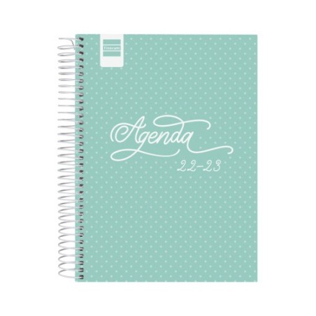 AGENDA ESCOLAR 2022-2023 COOL 1/4 1 DÍA PÁGINA TURQUESA FINOCAM 645060523