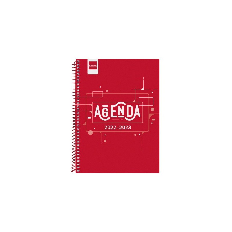 AGENDA ESCOLAR 2022-2023 COOL 1/4 SEMANA VISTA HORIZONTAL ROJO FINOCAM 645040223