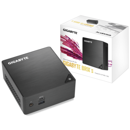 Gigabyte GB-BLCE-4105 PC/estación de trabajo barebone UCFF Negro BGA 1090 J4105 1,5 GHz