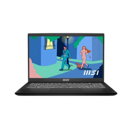 MSI PORTATIL MODERN 15 B12M-024XES. 15.6" FHD (1920*1080) 60HZ. I7-1255U. IRIS XE GRAPHICS. ONBOARD DDR IV 16GB (3200MHZ). 512GB SSD. NEGRO